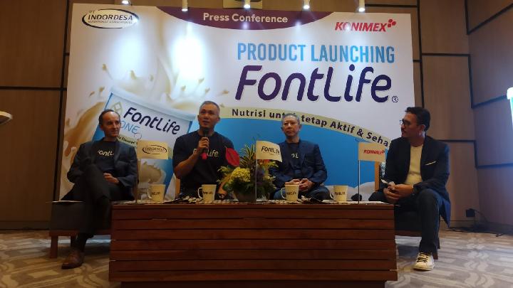 Konimex dan Indodesa meluncurkan produk makanan nutrisi baru FontLife One yang menyasar pasar dewasa muda