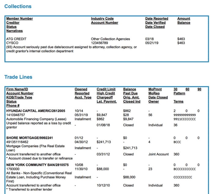 Credit history score vs iii